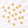 1 Set 100 PCS/Package 3.5X3.5mm 4x3.5mm Hole 1~1.9mm Alloy 18K Gold Plated Round Snowflake Polished Beads Spacer Bars