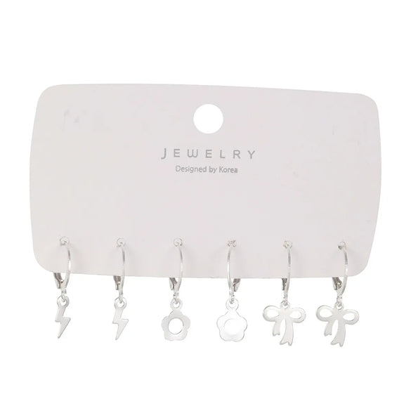 1 Set Basic Animal Heart Shape Plating Alloy Drop Earrings Ear Studs