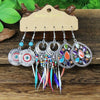 1 Set Casual Retro Leaf Water Droplets Beaded Zinc Alloy Drop Earrings