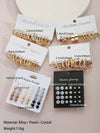 1 Set Casual Simple Style Round Inlay Alloy Pearl Zircon Earrings Ear Studs