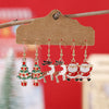 1 Set Cute Sweet Christmas Tree Santa Claus Snowman Enamel Zinc Alloy Drop Earrings
