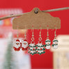 1 Set Cute Sweet Christmas Tree Santa Claus Snowman Enamel Zinc Alloy Drop Earrings