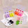 1 Set Cute Water Droplets Stoving Varnish Arylic Ear Studs