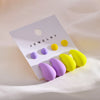 1 Set Cute Water Droplets Stoving Varnish Arylic Ear Studs