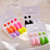 1 Set Cute Water Droplets Stoving Varnish Arylic Ear Studs