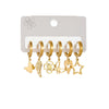 1 Set IG Style Simple Style Star Flower Butterfly Hollow Out 304 Stainless Steel 18K Gold Plated Drop Earrings
