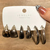 1 Set Retro C Shape Alloy Ear Studs