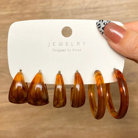 1 Set Retro C Shape Alloy Ear Studs