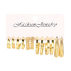 1 Set Retro Geometric Round Plating Inlay Alloy Artificial Pearls Earrings