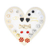 1 Set Simple Style Classic Style Heart Shape Inlay Alloy Rhinestones Ear Studs