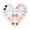 1 Set Simple Style Classic Style Heart Shape Inlay Alloy Rhinestones Ear Studs