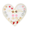 1 Set Simple Style Classic Style Heart Shape Inlay Alloy Rhinestones Ear Studs