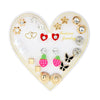 1 Set Simple Style Classic Style Heart Shape Inlay Alloy Rhinestones Ear Studs