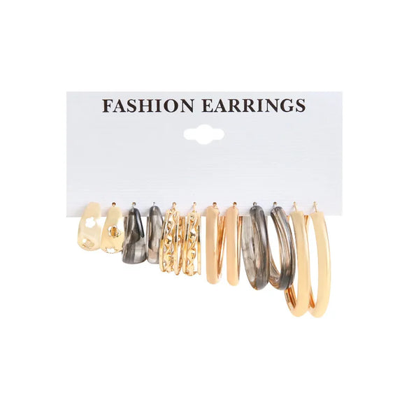 1 Set Sweet Simple Style Round Butterfly Leopard Inlay Arylic Artificial Pearls Earrings