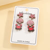 1 Set Vacation Beach Tortoise Starfish Crab Wood Ear Studs