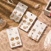 1 Set Vacation Marine Style Beach Starfish Shell Arylic Alloy Drop Earrings Ear Studs