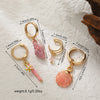 1 Set Vacation Marine Style Scallop Starfish Conch Alloy Shell Drop Earrings