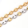 1 Strand/Package 304 Stainless Steel 18K Gold Plated Polished Coffee Bean Chain Jewelry Accessories