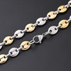 1 Strand/Package 304 Stainless Steel 18K Gold Plated Polished Coffee Bean Chain Jewelry Accessories