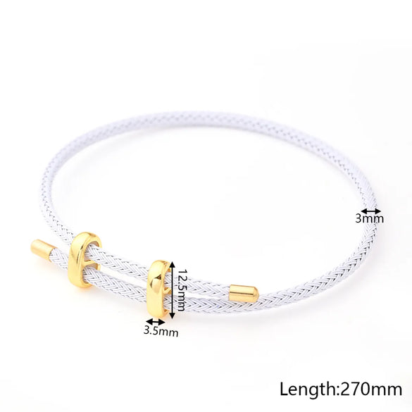 1 Strand/Package Wire Rope Copper 18K Gold Plated Polished Jewelry Accessories