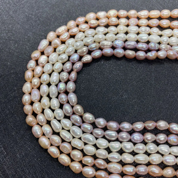 1 String Freshwater Pearl Geometric Beads