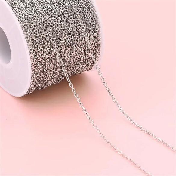 10 M Per Pack 304 Stainless Steel Polished 0.3*1mm 0.4*1.5mm 0.5*2mm Jewelry Accessories