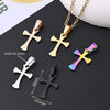 10 Pcs/Package 20x14.5mm 7x3.5mm 304 Stainless Steel 18K Gold Plated Rose Gold Plated Cross Simple Solid Color Polished Pendant