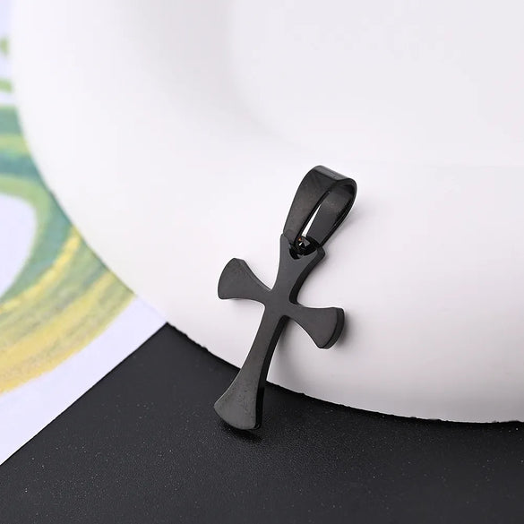 10 Pcs/Package 20x14.5mm 7x3.5mm 304 Stainless Steel 18K Gold Plated Rose Gold Plated Cross Simple Solid Color Polished Pendant