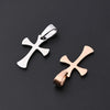 10 Pcs/Package 20x14.5mm 7x3.5mm 304 Stainless Steel 18K Gold Plated Rose Gold Plated Cross Simple Solid Color Polished Pendant