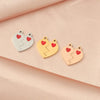 10 PCS/Package 304 Stainless Steel 18K Gold Plated Rose Gold Plated Customization Laser Engraving Heart Shape Pendant