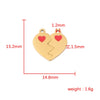 10 PCS/Package 304 Stainless Steel 18K Gold Plated Rose Gold Plated Customization Laser Engraving Heart Shape Pendant