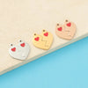 10 PCS/Package 304 Stainless Steel 18K Gold Plated Rose Gold Plated Customization Laser Engraving Heart Shape Pendant