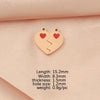 10 PCS/Package 304 Stainless Steel 18K Gold Plated Rose Gold Plated Customization Laser Engraving Heart Shape Pendant