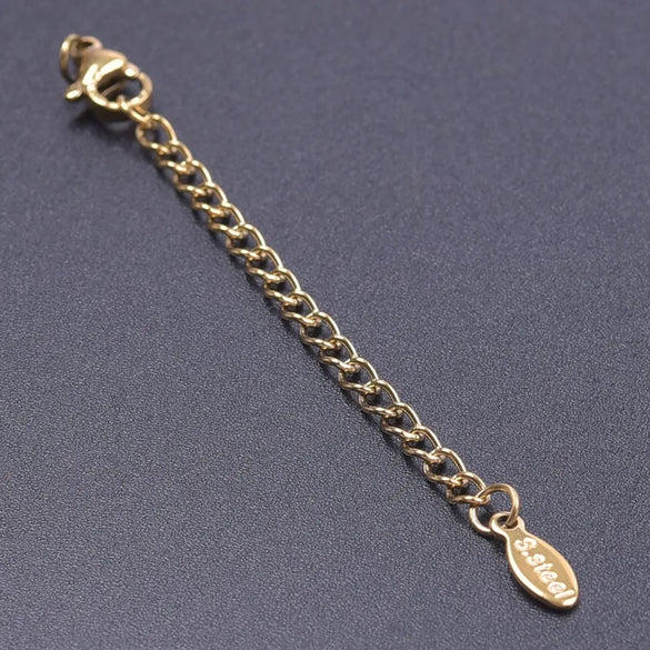 10 PCS/Package 6*60mm 304 Stainless Steel Geometric Polished Extension Chain
