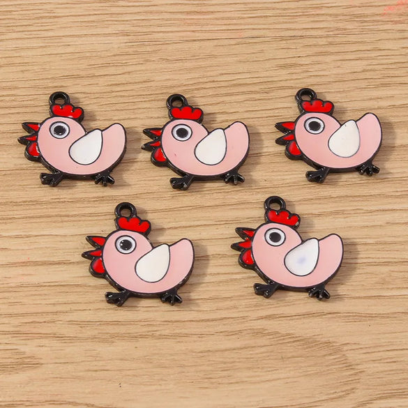 10 PCS/Package Alloy Chick Pendant