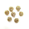 10 PCS/Package Diameter 11mm Hole 4~4.9mm Metal 14K Gold Plated Symbol Beads