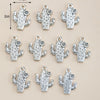 10 Pieces Retro Cactus Alloy Plating Pendant Jewelry Accessories