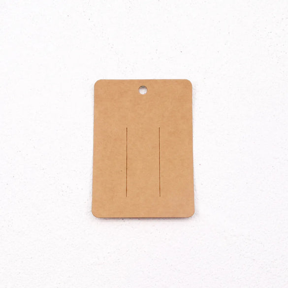 100 Blank Kraft Paper Earrings Earrings Card Bracelet Necklace Hairpin Jewelry Packaging Card Spot Wholesale