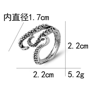 Fashion Retro Men's Octopus Ring Alloy Joint Ring Wholesale Nihaojewelry