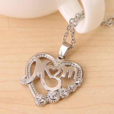Hot Selling Fashion Trends New Mother's Day Mom Mother Love Hollow Necklace Wholesale Nihaojewelry