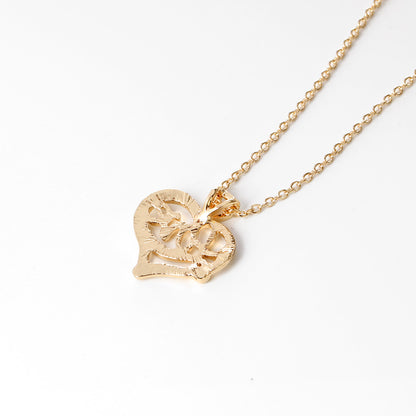 Heart Necklace Fashion Mother's Day Gift Letters Lone Sky Love Necklace Clavicle Chain Wholesale Nihaojewelry