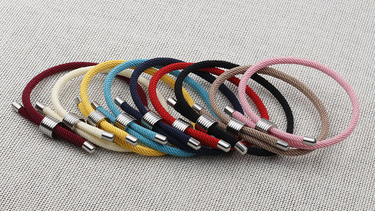 Simple Style Geometric Rope Titanium Steel Unisex Bracelets