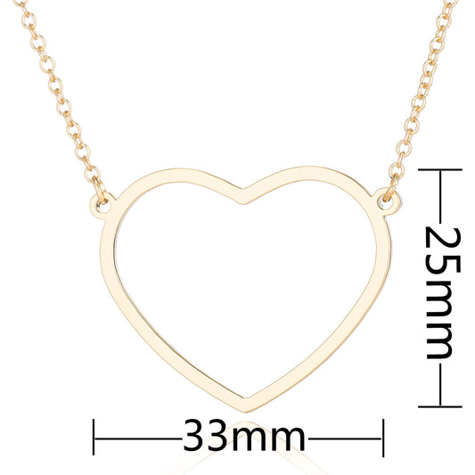 Sweet Heart Shape Stainless Steel Pendant Necklace 1 Piece