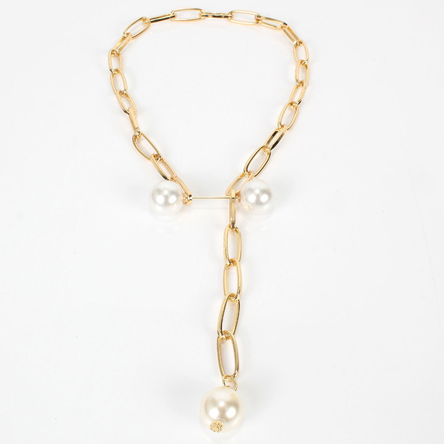 Fashion Water Droplets Imitation Pearl Alloy Plating Women's Necklace