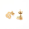 12 Pairs Casual Modern Style Simple Style Infinity Water Droplets Handmade Polishing Laser 304 Stainless Steel Gold Plated Ear Studs