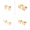 12 Pairs Casual Modern Style Simple Style Infinity Water Droplets Handmade Polishing Laser 304 Stainless Steel Gold Plated Ear Studs