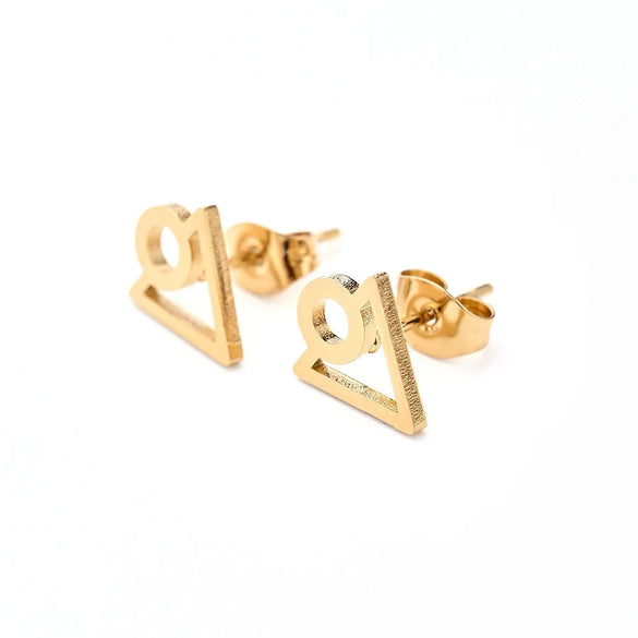 12 Pairs Casual Modern Style Simple Style Infinity Water Droplets Handmade Polishing Laser 304 Stainless Steel Gold Plated Ear Studs