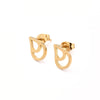 12 Pairs Casual Modern Style Simple Style Infinity Water Droplets Handmade Polishing Laser 304 Stainless Steel Gold Plated Ear Studs