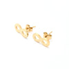 12 Pairs Casual Modern Style Simple Style Infinity Water Droplets Handmade Polishing Laser 304 Stainless Steel Gold Plated Ear Studs