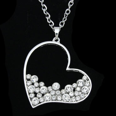 Womens Heart-shaped Electroplated Alloy Necklaces Nhas120910